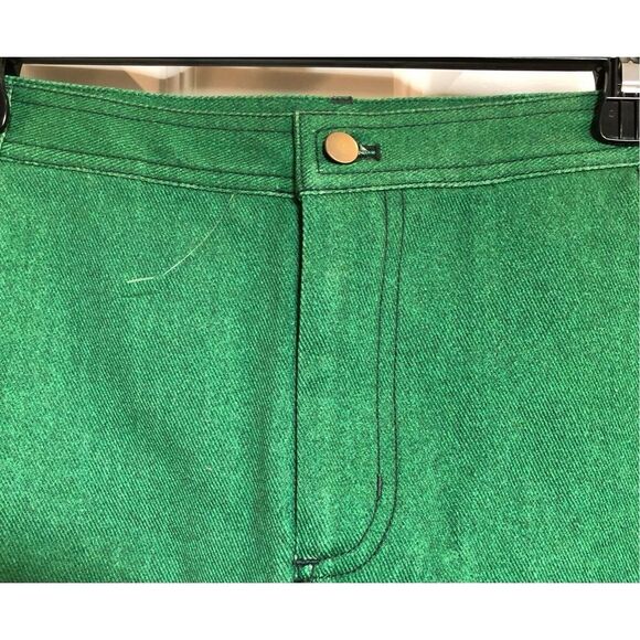 MEGAN RENEE - 🎉HP x 3🎉 NWOT - L Sz 33 (12/14) Green Denim Bodycon Mini Skirt - Picture 5 of 16
